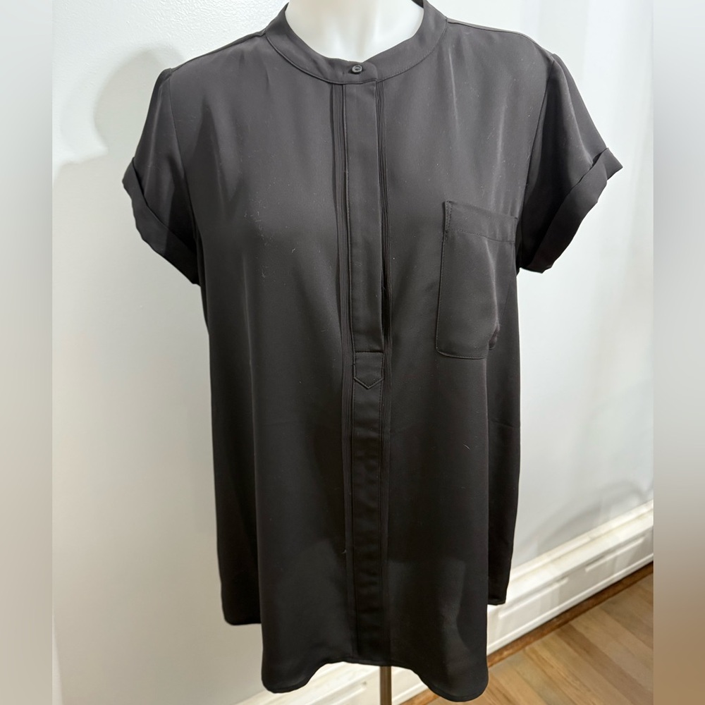Simply Vera Vera Wang black short-sleeved blouse top Large